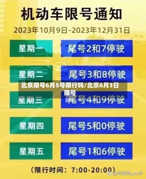 北京限号6月5号限行吗/北京6月3日限号-第3张图片