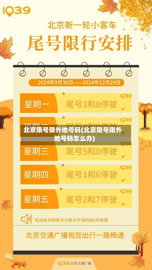 北京限号限外地号码(北京限号限外地号码怎么办)