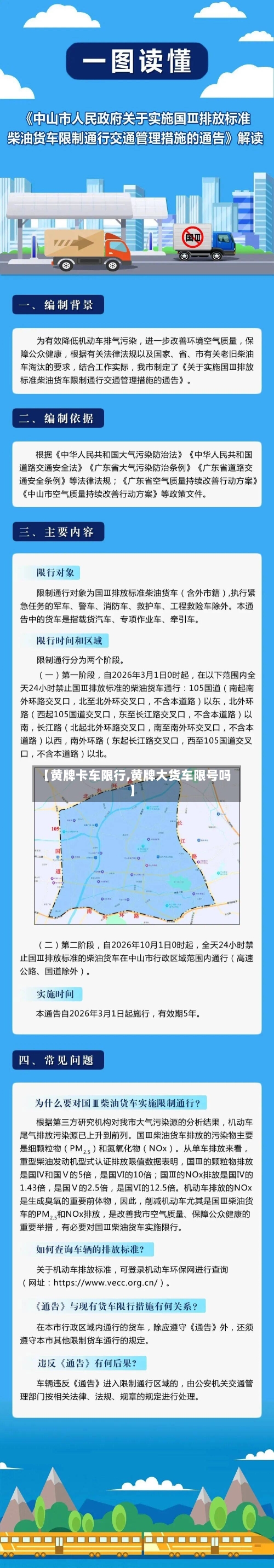 【黄牌卡车限行,黄牌大货车限号吗】