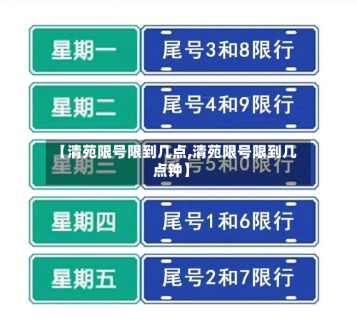 【清苑限号限到几点,清苑限号限到几点钟】-第3张图片