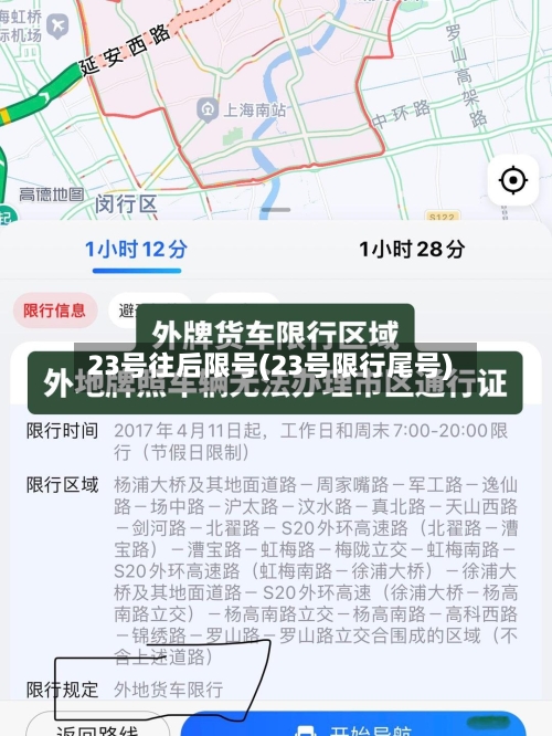 23号往后限号(23号限行尾号)-第2张图片
