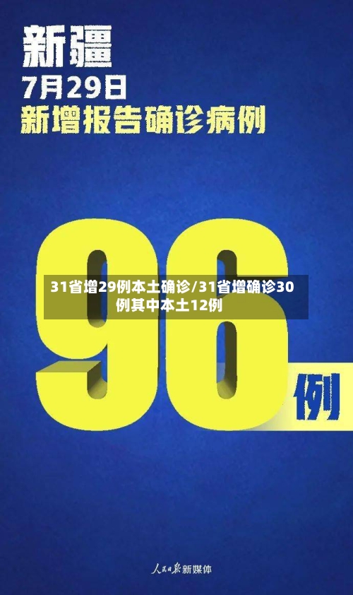 31省增29例本土确诊/31省增确诊30例其中本土12例