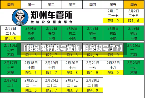 【阳泉限行限号查询,阳泉限号了?】-第3张图片