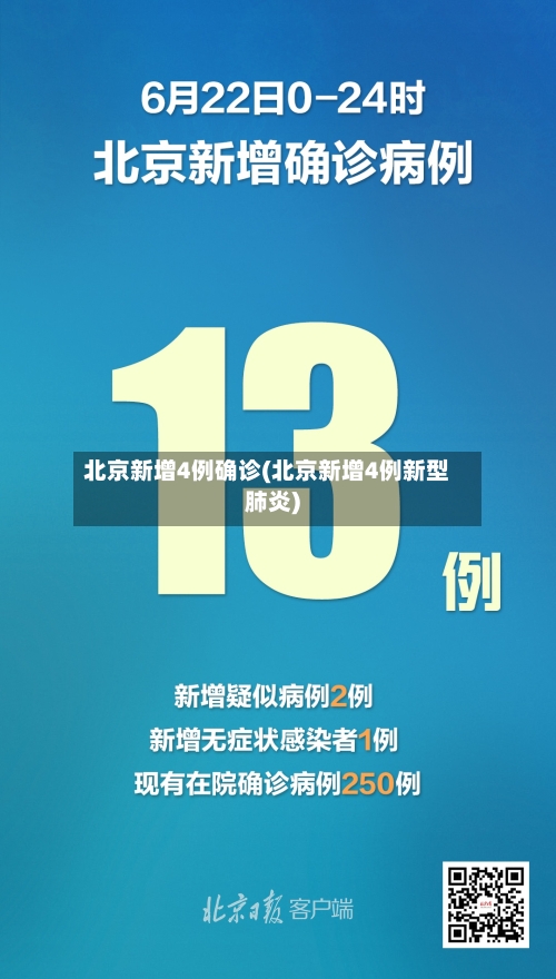 北京新增4例确诊(北京新增4例新型肺炎)