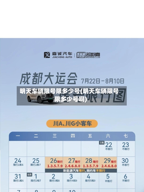 明天车辆限号限多少号(明天车辆限号限多少号啊)
