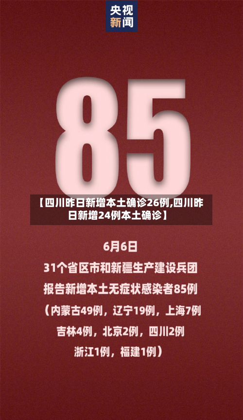 【四川昨日新增本土确诊26例,四川昨日新增24例本土确诊】