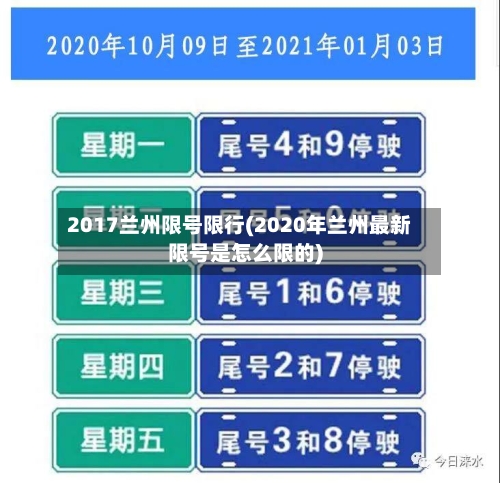 2017兰州限号限行(2020年兰州最新限号是怎么限的)-第2张图片