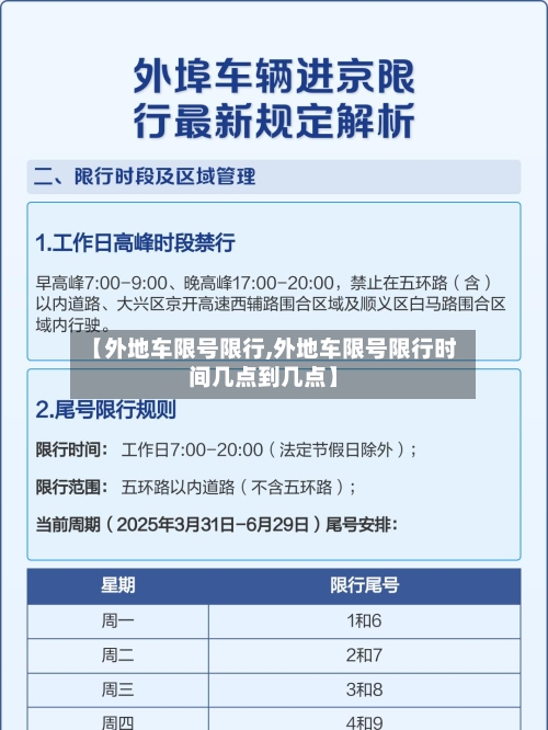 【外地车限号限行,外地车限号限行时间几点到几点】-第2张图片