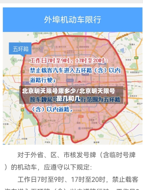 北京明天限号限多少/北京明天限号是几和几