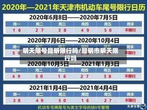 明天限号昆明限行吗/昆明市明天限行吗