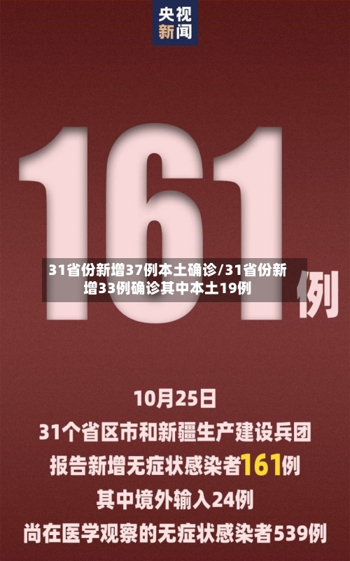 31省份新增37例本土确诊/31省份新增33例确诊其中本土19例-第2张图片