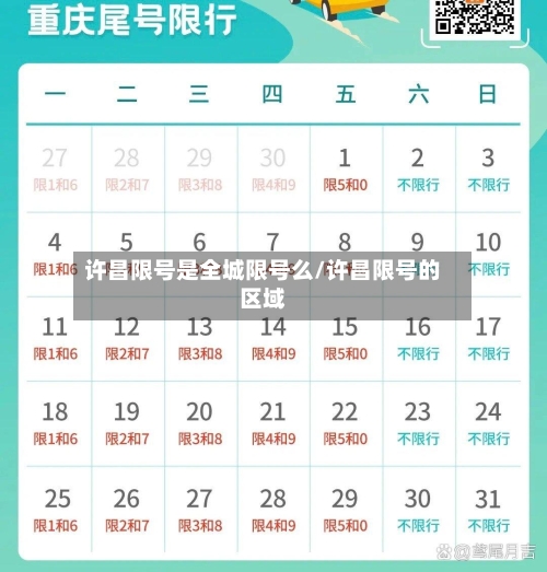 许昌限号是全城限号么/许昌限号的区域