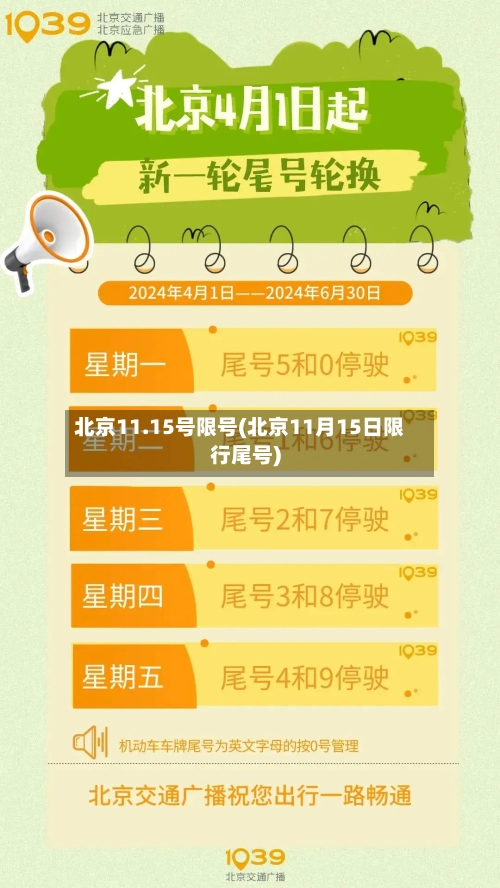 北京11.15号限号(北京11月15日限行尾号)-第2张图片