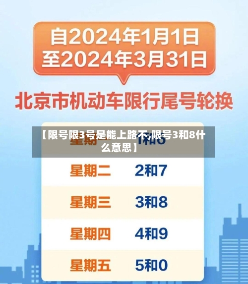 【限号限3号是能上路不,限号3和8什么意思】-第3张图片