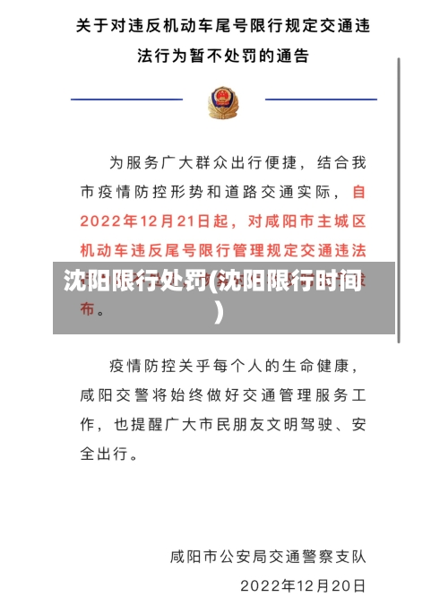 沈阳限行处罚(沈阳限行时间)