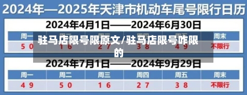 驻马店限号限原文/驻马店限号咋限的