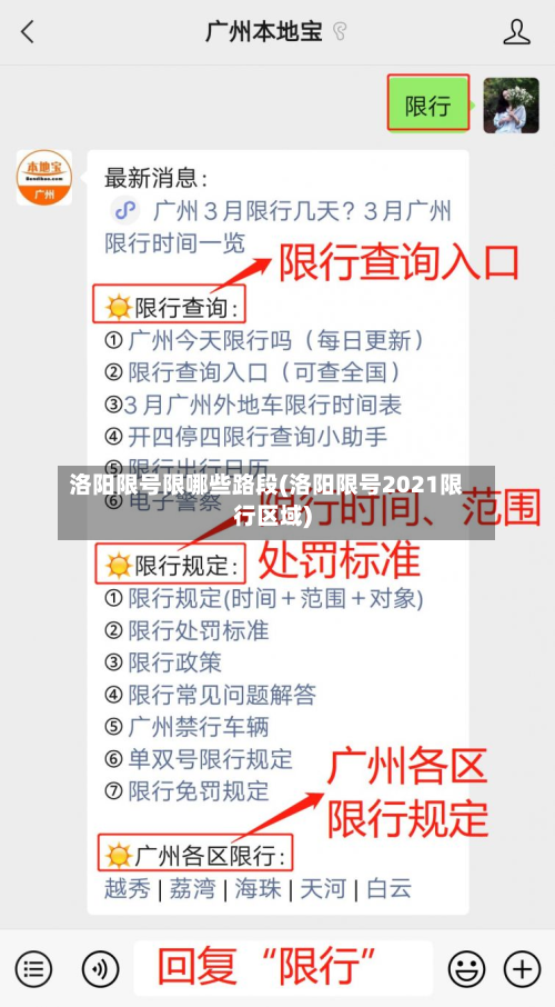 洛阳限号限哪些路段(洛阳限号2021限行区域)