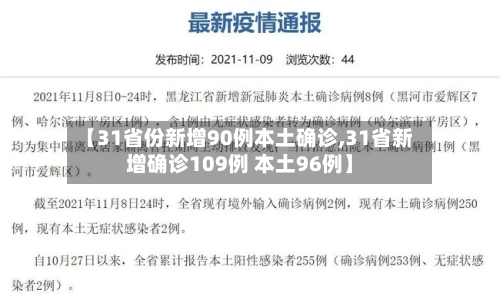 【31省份新增90例本土确诊,31省新增确诊109例 本土96例】