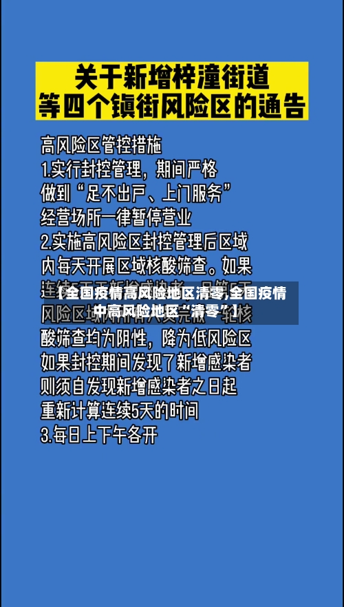 【全国疫情高风险地区清零,全国疫情中高风险地区“清零”】-第3张图片