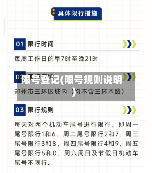 限号登记(限号规则说明)