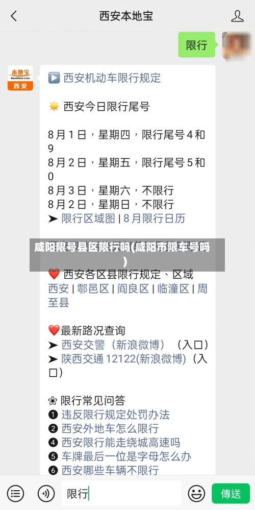 咸阳限号县区限行吗(咸阳市限车号吗)-第3张图片