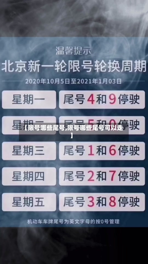 【限号哪些尾号,限号哪些尾号可以走】-第3张图片