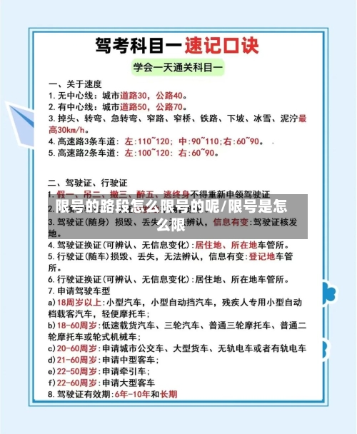 限号的路段怎么限号的呢/限号是怎么限-第3张图片