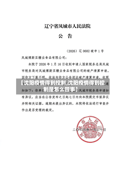 【沈阳疫情得到控制,沈阳疫情得到控制是怎么回事】-第3张图片