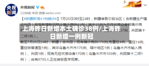 上海昨日新增本土确诊38例/上海昨日新增一例新冠-第2张图片