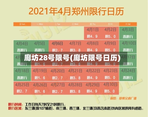 廊坊28号限号(廊坊限号日历)