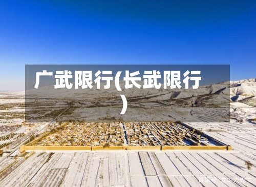 广武限行(长武限行)-第3张图片