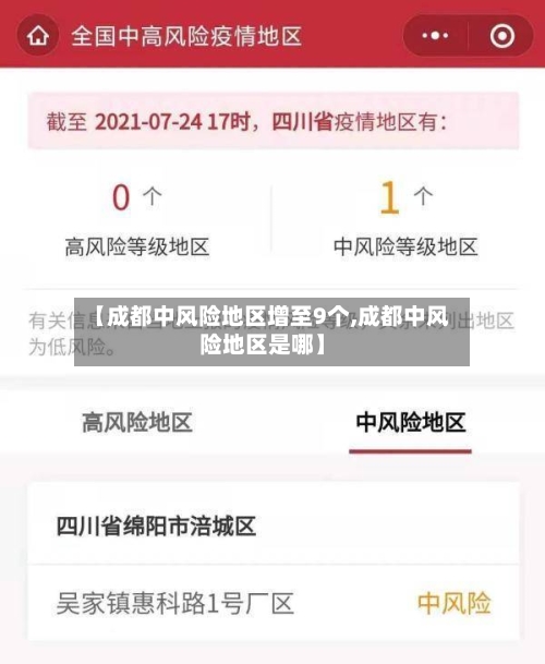 【成都中风险地区增至9个,成都中风险地区是哪】-第2张图片