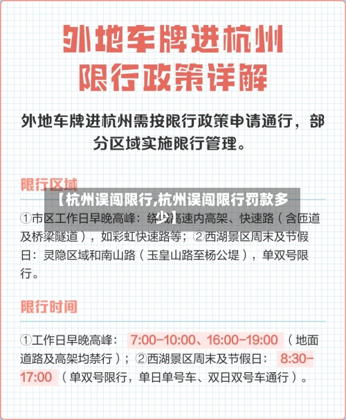【杭州误闯限行,杭州误闯限行罚款多少】-第3张图片