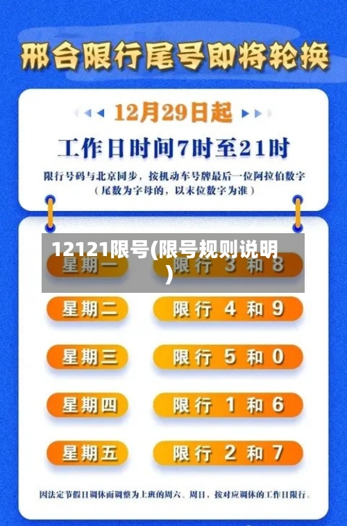 12121限号(限号规则说明)-第3张图片