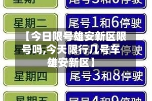 【今日限号雄安新区限号吗,今天限行几号车雄安新区】-第2张图片