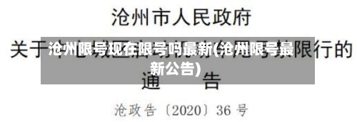 沧州限号现在限号吗最新(沧州限号最新公告)-第2张图片