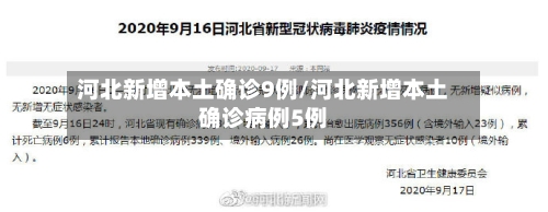 河北新增本土确诊9例/河北新增本土确诊病例5例-第2张图片