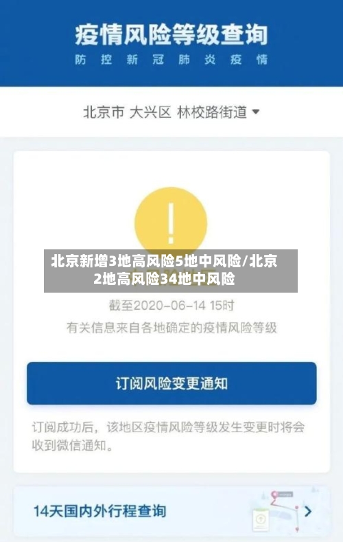 北京新增3地高风险5地中风险/北京2地高风险34地中风险-第3张图片