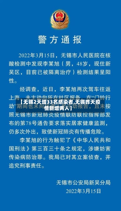 【无锡2天增33名感染者,无锡昨天疫情新增两人】-第2张图片