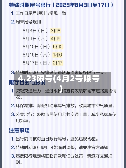 4.23限号(4月2号限号)