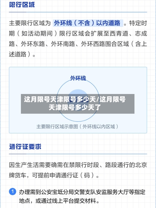这月限号天津限号多少天/这月限号天津限号多少天了-第2张图片