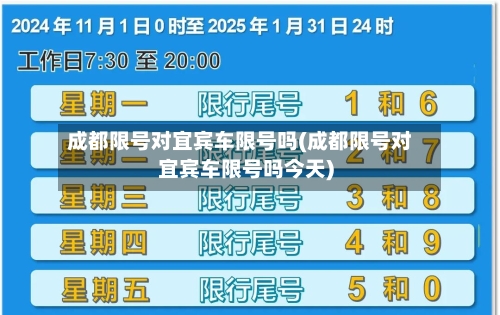 成都限号对宜宾车限号吗(成都限号对宜宾车限号吗今天)